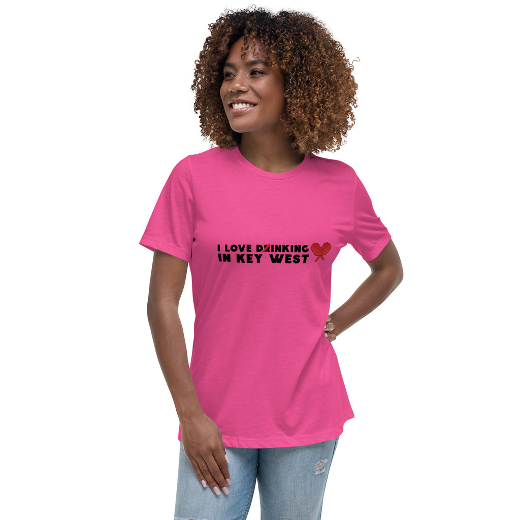 Women's pickleball T-shirt with dinking graphic in Key West