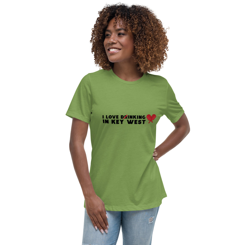 Comfortable women's pickleball T-shirt with dinking slogan in Key West